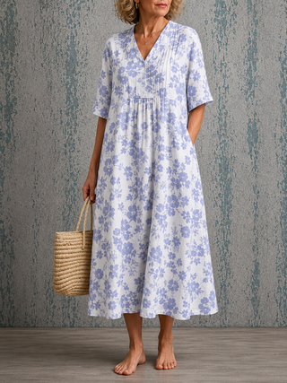 Willow™ | Lavender Bloom Midi Dress