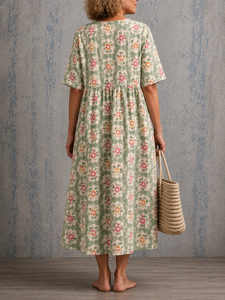 Rosalie™ | Garden Blossom Midi Dress