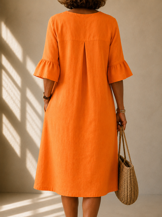 Amber™ | Sunset Glow Midi Dress