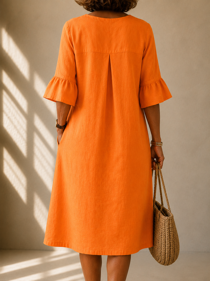 Amber™ | Sunset Glow Midi Dress