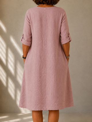 Rosalie™ | Blush Serenity Midi Dress