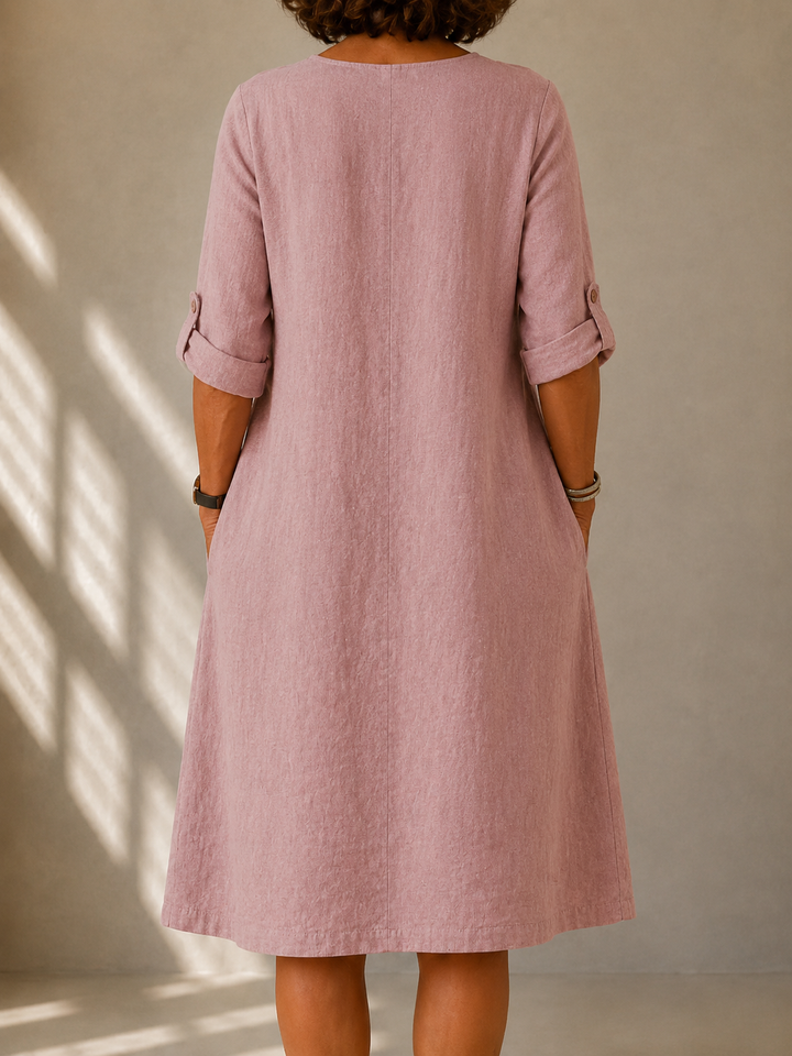 Rosalie™ | Blush Serenity Midi Dress