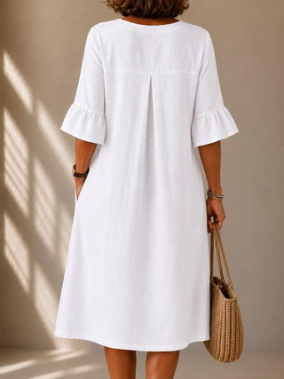 Eleanor™ | Pure Grace Midi Dress