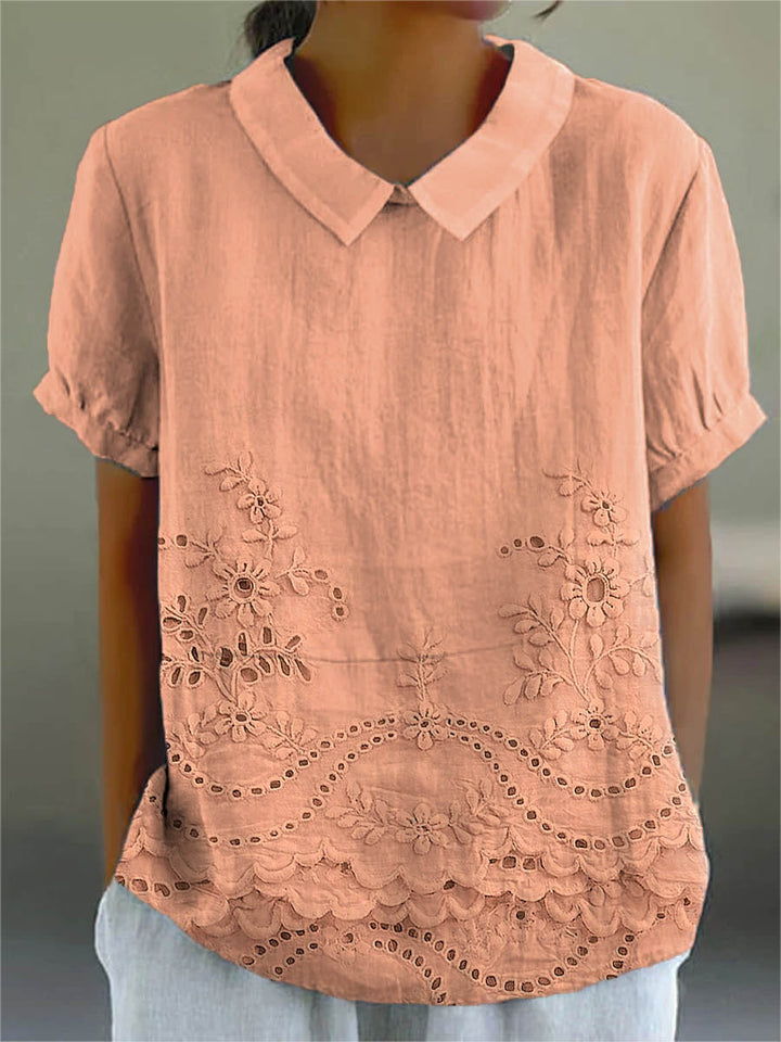 Rosalie™ | Vintage Lace Polo Blouse