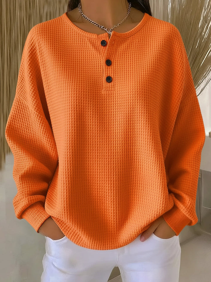 Ottilie™ | Textured Henley Autumn Sweater