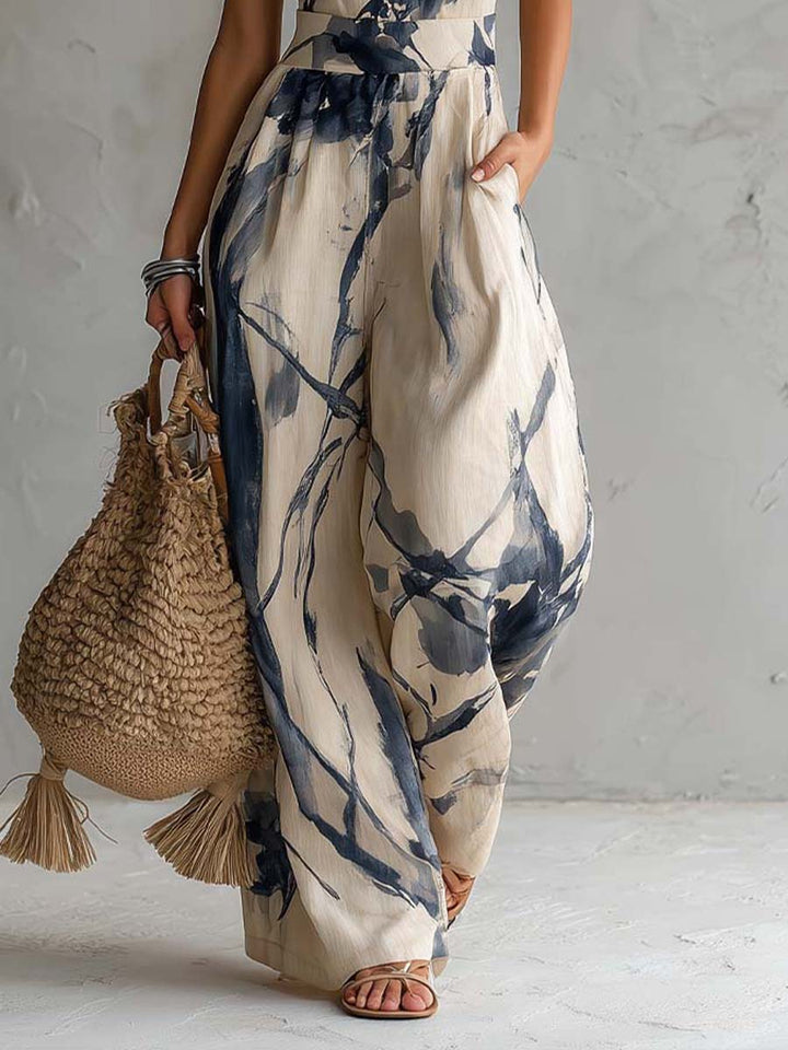 Serenity™ | Coastal Ink Halter Jumpsuit