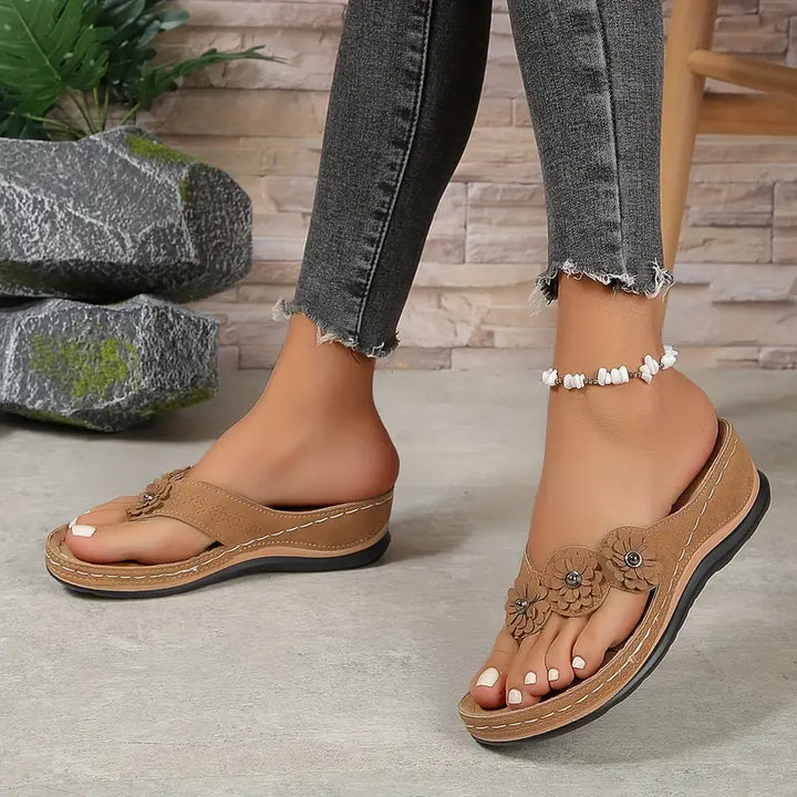 Genoveva | Sandalias Florales Ergonómicas