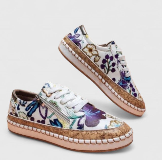 Genevra™ | Orthopedic Floral Platform Sneakers
