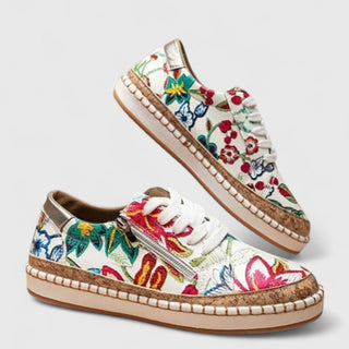 Genevra™ | Orthopedic Floral Platform Sneakers