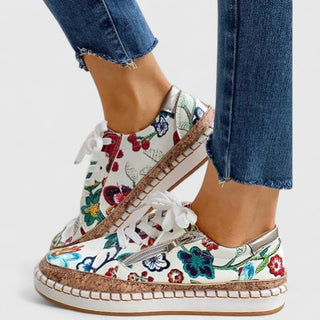 Genevra™ | Orthopedic Floral Platform Sneakers