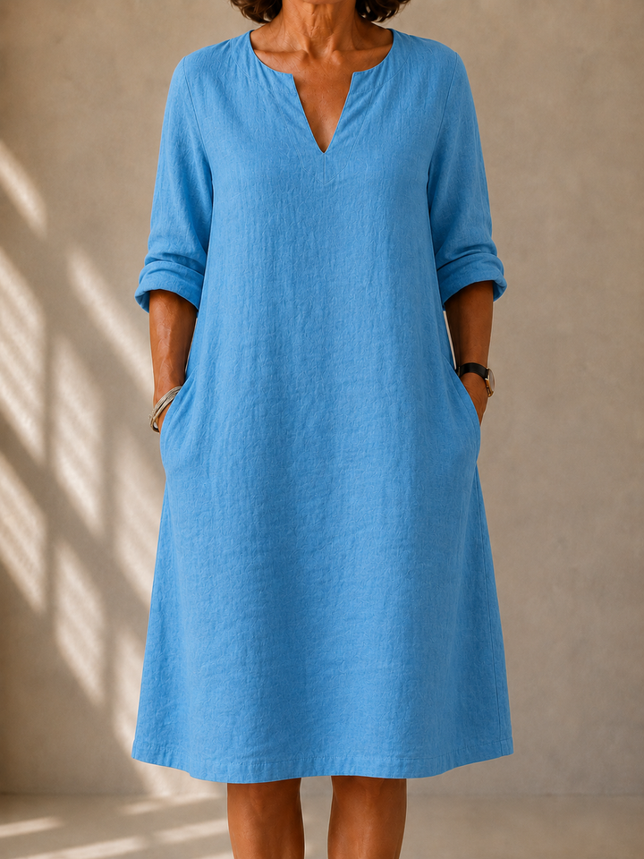 Skylar™ | Azure Breeze Midi Dress