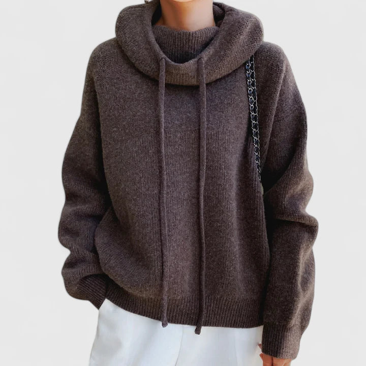 Elowyn™ | Sage Luxe Cowl-Neck Sweater