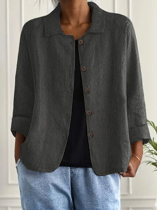Krishna™ | Sky Blue Linen Classic Top