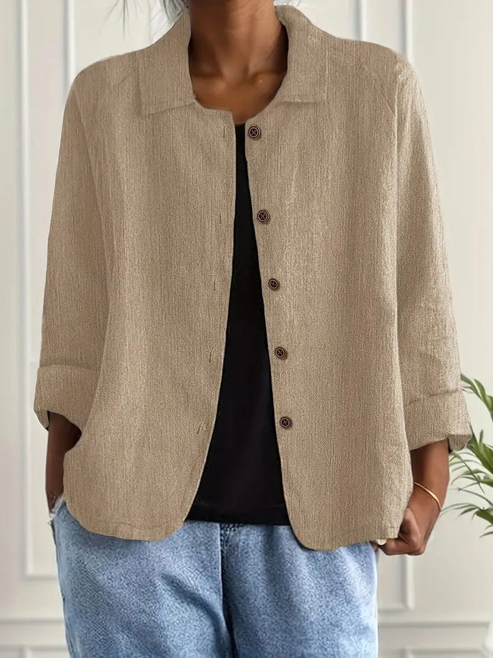 Krishna™ | Sky Blue Linen Classic Top