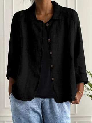 Krishna™ | Sky Blue Linen Classic Top