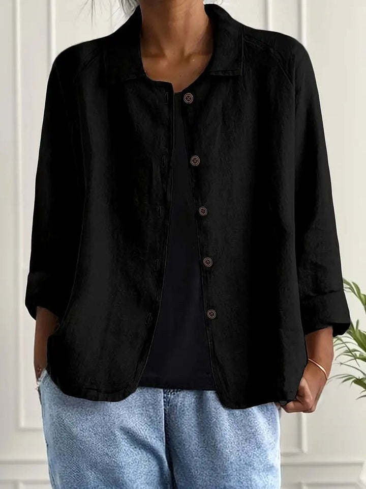 Krishna™ | Sky Blue Linen Classic Top