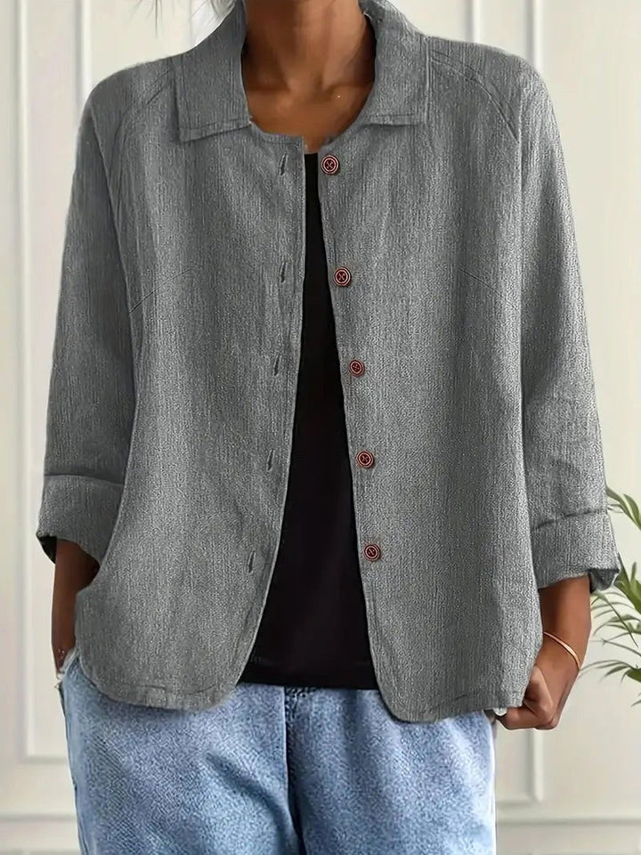Krishna™ | Sky Blue Linen Classic Top