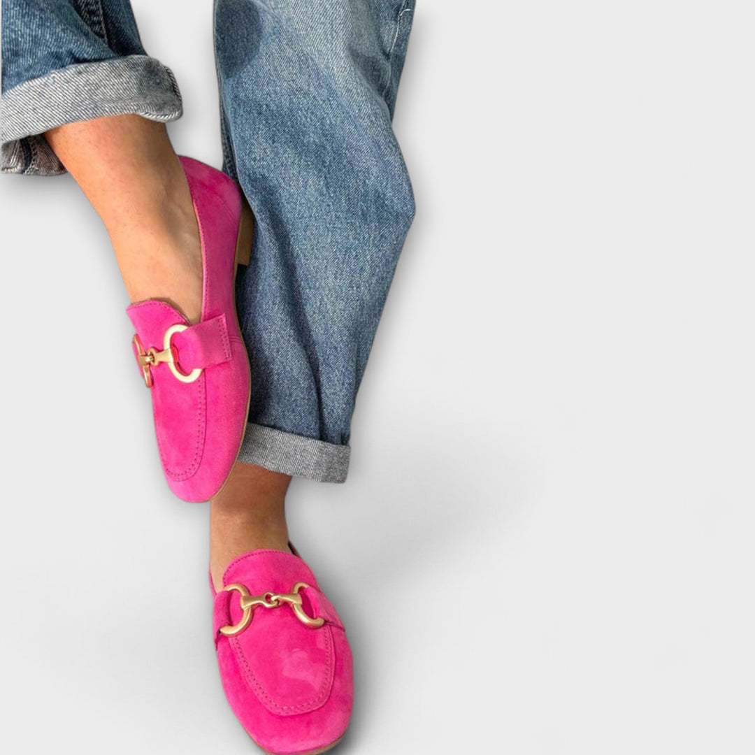 Ermesvinda | Mocasines Fucsia de Nobleza