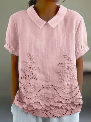 Rosalie™ | Vintage Lace Polo Blouse