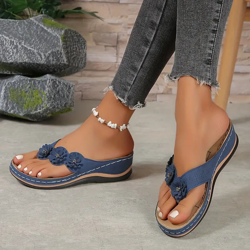 Genoveva | Sandalias Florales Ergonómicas