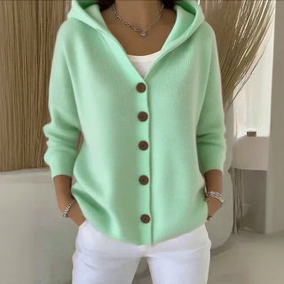 Penelope™ | Hooded Button Autumn Sweater