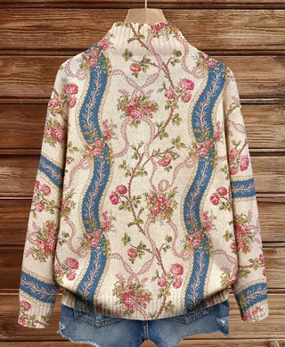 Araminta™ | Vintage Rose Zip Cardigan