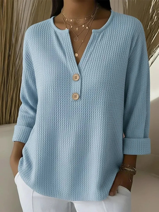 Marlowe™ | Textured Henley Autumn Sweater