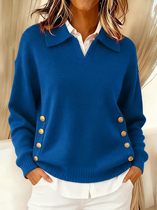 Cressida™ | Button-Detail Autumn Sweater