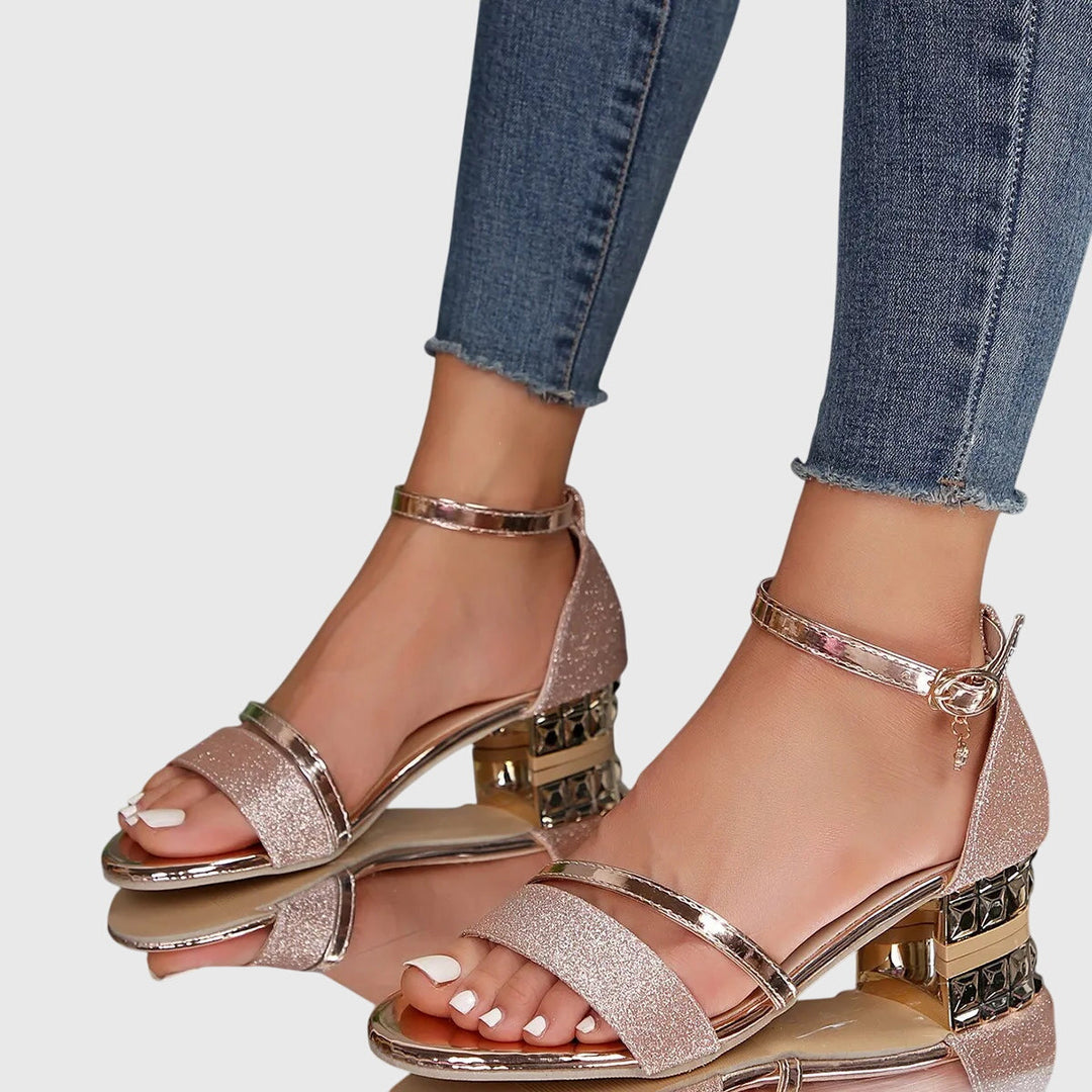 Saturnina | Sandalias Brillo Señorial
