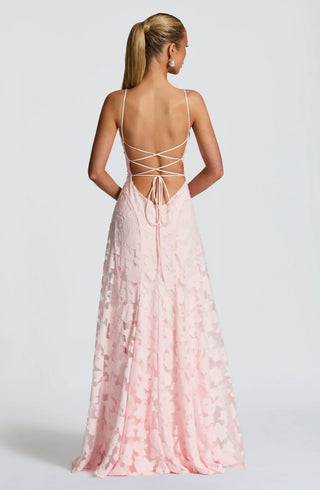 Camille | Bordeaux Lace Evening Gown