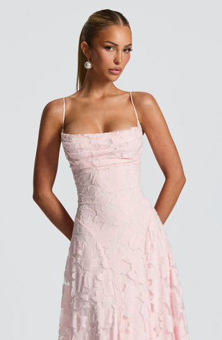 Madeleine | Bordeaux Lace Evening Gown