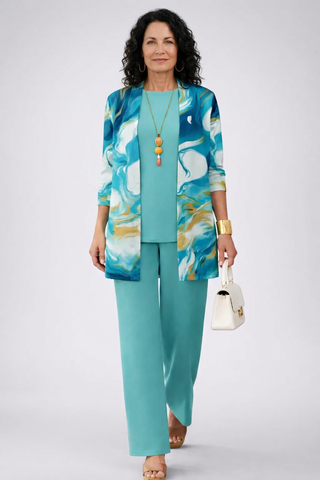 Celestine™ | Turquoise Abstract Print 3-Piece Set