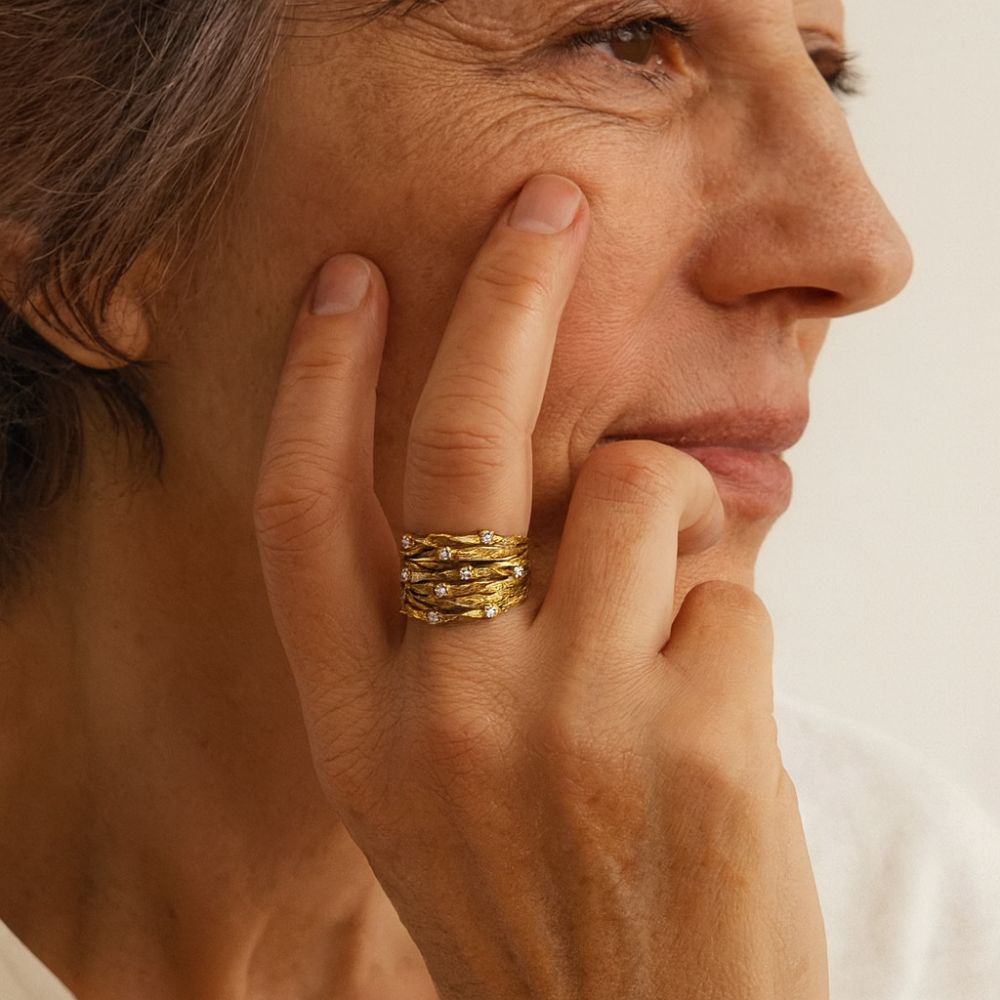 Beatriz | Anillo Hojas Entrelazadas