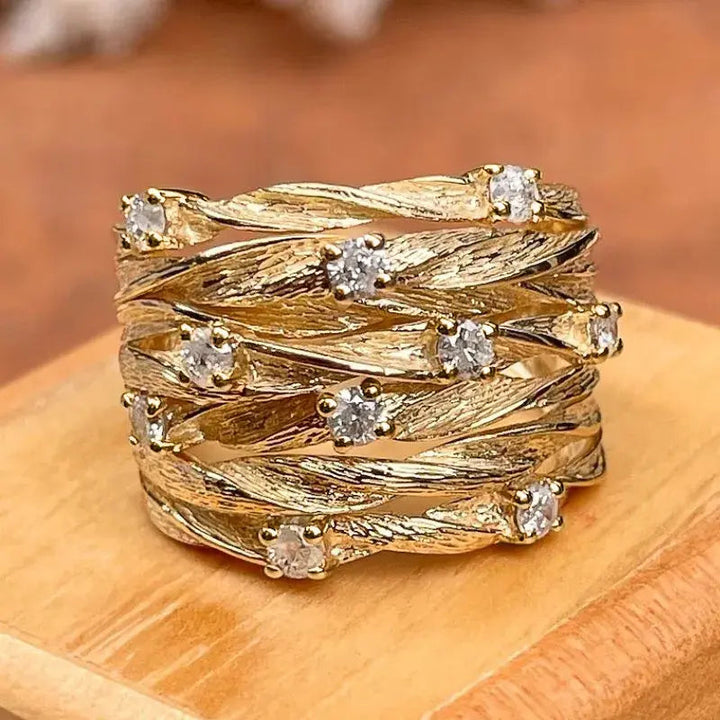 Beatriz | Anillo Hojas Entrelazadas
