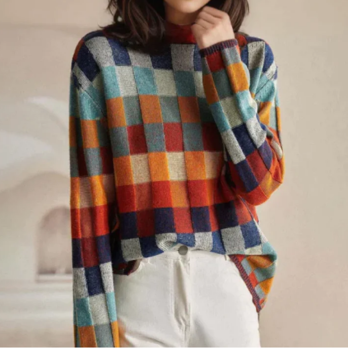 Tilly™ | Multicolour Check Luxe Sweater