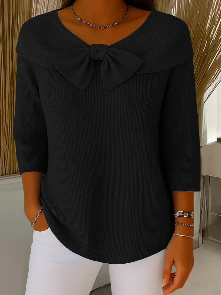 Arabella™ | Bow-Neck Autumn Sweater