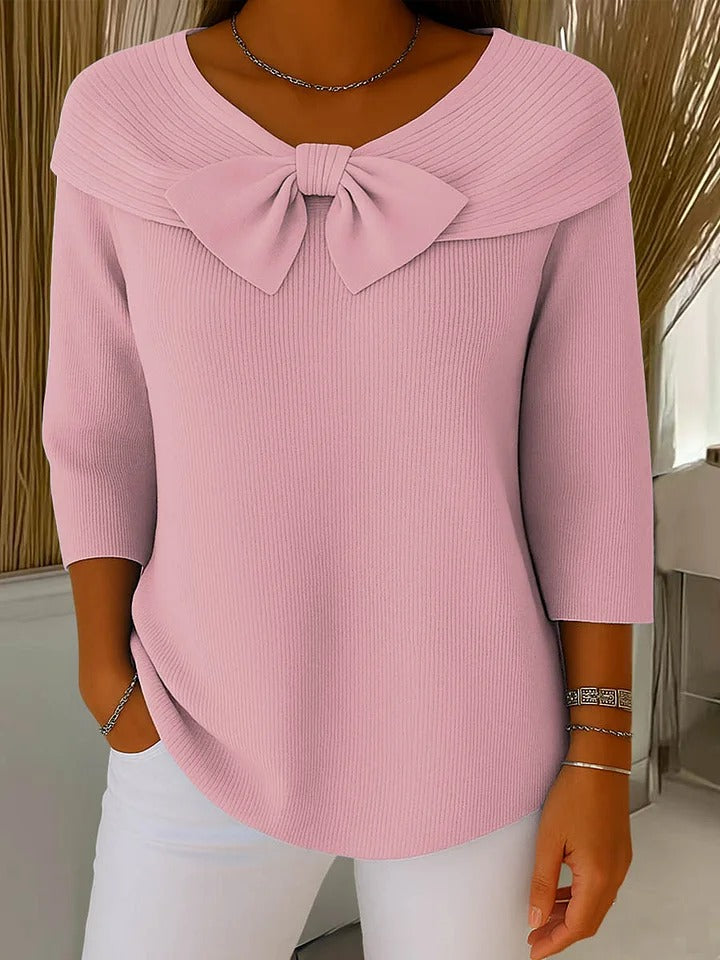 Arabella™ | Bow-Neck Autumn Sweater