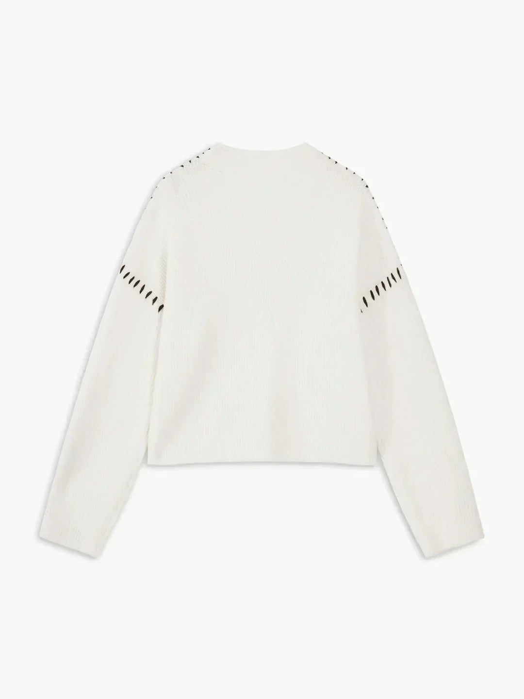Onyx™ | Luxe Black Contrast Stitch Sweater