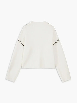 Onyx™ | Luxe Black Contrast Stitch Sweater