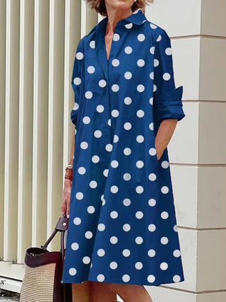 Audrey™ | Polka Dot Shirt Dress