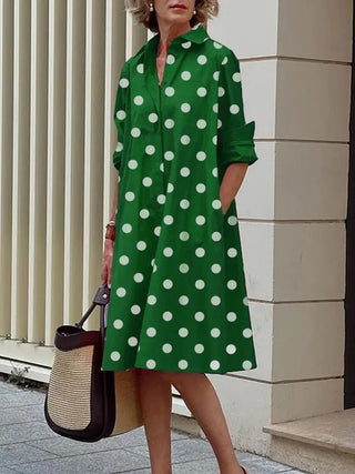 Audrey™ | Polka Dot Shirt Dress