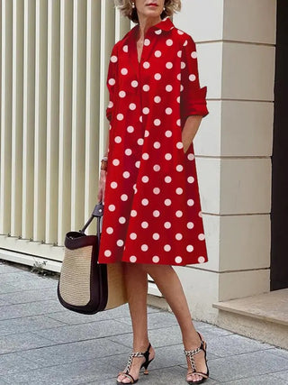 Audrey™ | Polka Dot Shirt Dress