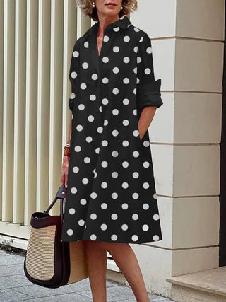 Audrey™ | Polka Dot Shirt Dress