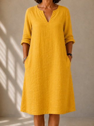 Marigold™ | Golden Glow Midi Dress