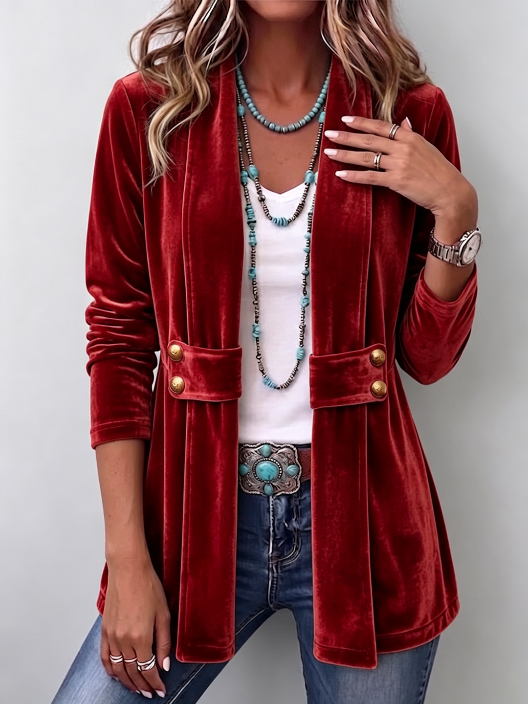 Valentina™ | Luxe Velvet Tailored Jacket