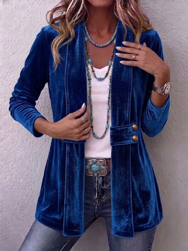 Valentina™ | Luxe Velvet Tailored Jacket