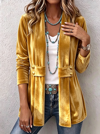 Valentina™ | Luxe Velvet Tailored Jacket