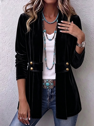 Valentina™ | Luxe Velvet Tailored Jacket