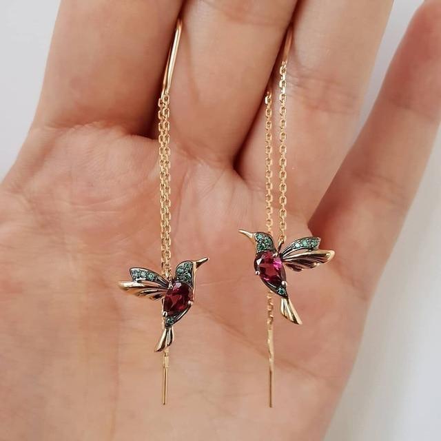 Mayor | Pendientes Colibrí Granate