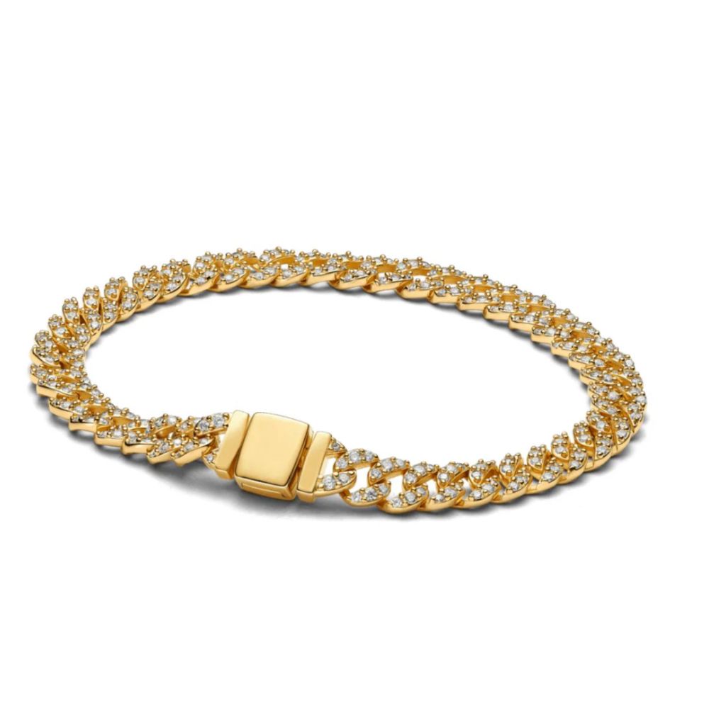 Loreto | Pulsera Doble Eslabón Brillante
